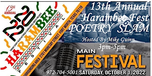 13th Annual Harambee Fest Poetry Slam (FREE)