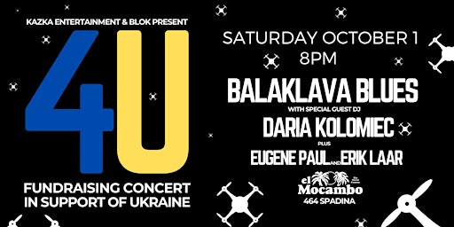 4U: Fundraising Concert for Ukraine | Balaklava Blues with special guests