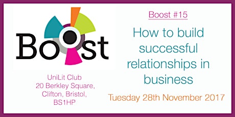 Boost Bristol - How to build successful relationships in business primary image