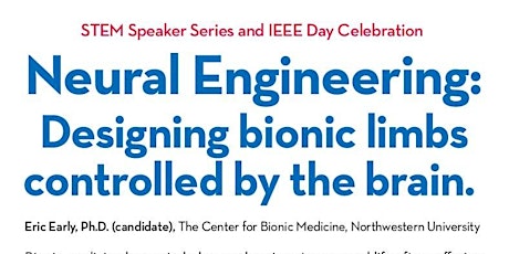 STEM Speaker Series and IEEE Day Celebration: Neural Engineering primary image