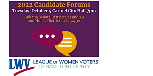 Hamilton County, Indiana  Candidate Forum: In-person and Virtual