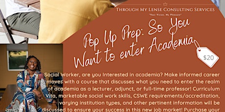 Pop Up Prep: So You Want to enter Academia (Fall 2022)