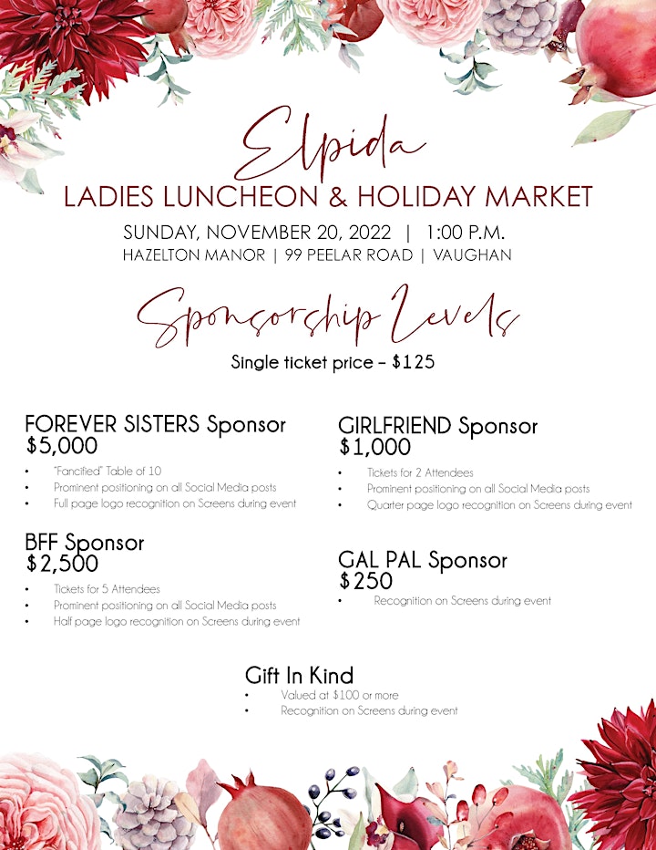 Elpida Ladies Luncheon and Holiday Market image