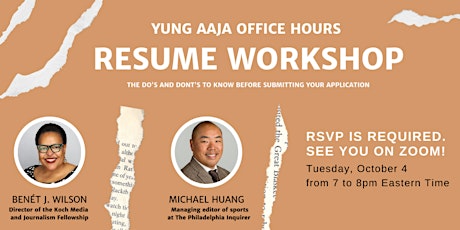 Yung AAJA Office Hours: Resume Workshop primary image