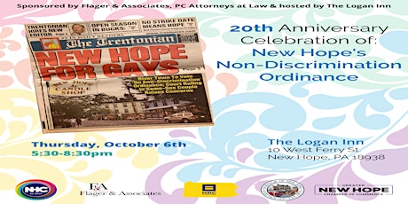 20th Anniversary Celebration of New Hope's Non-Discrimination Ordinance
