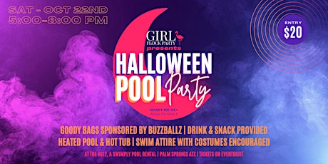 Girl Flock Party Halloween Pool Party