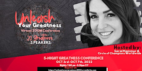 Unleash Your Greatness 3rd Annual Virtual ZOOM Conference
