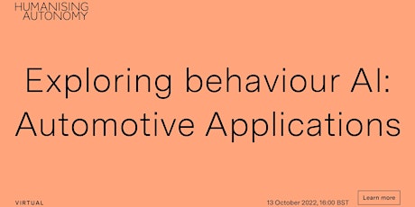 Exploring Behaviour AI: Automotive Applications