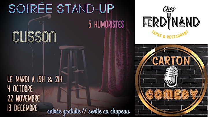 Image pour Carton Comedy Night #68 @ Chez Ferdinand  (Clisson - 44) 
