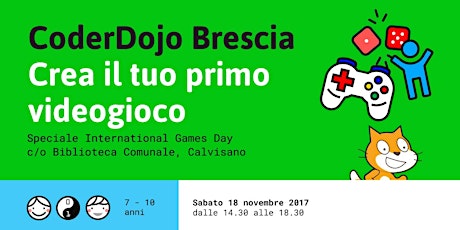 Immagine principale di CoderDojo Brescia - Crea il tuo primo videogioco (Calvisano) 