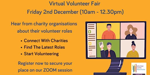 Virtual Volunteer Fair - Friday 2nd December (10am -12.30pm)