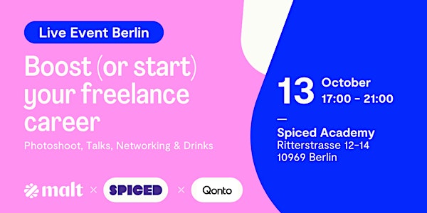 Live Event Berlin: Boost your freelance career