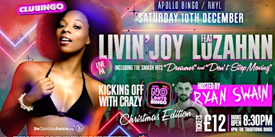 Rhyl  No Limits Bingo Christmas Edition featuring Live PA from Livin’ Joy