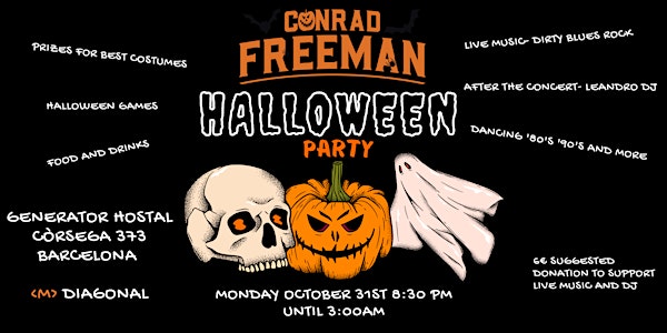 Halloween Party 2022 with the Conrad Freeman Band and Leandro DJ