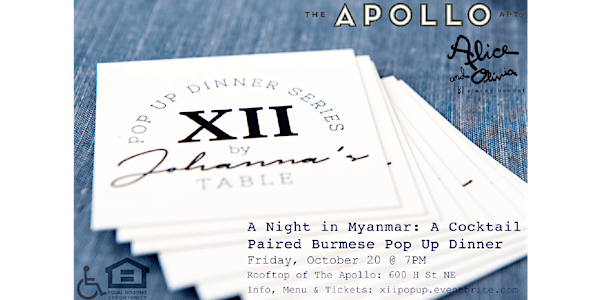 XII by Johanna's Table Pop Up Dinner Series: II