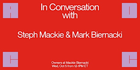 In Conversation with... Steph Mackie & Mark Biernacki