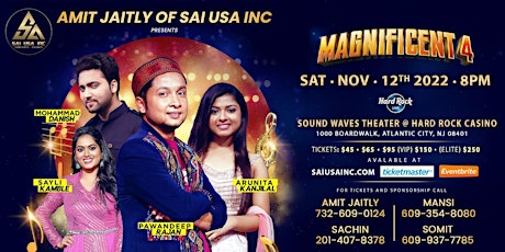 Indian Idol - Magnificent 4 - Live in concert! November 2022
