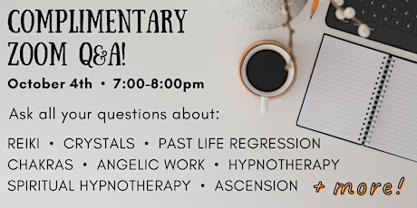 Complimentary Reiki/Angelic Healing/Hypnosis Q&A