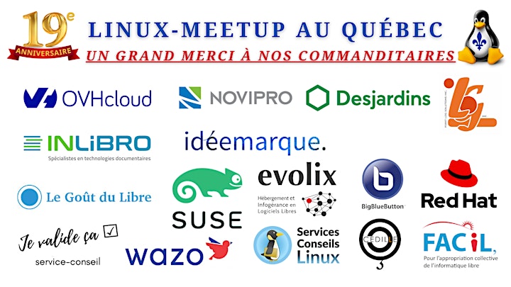 Image de 19 ans de Linux-Meetup au Québec !