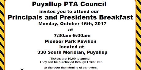 Puyallup PTA Councils Principals and Presidents Breakfast primary image