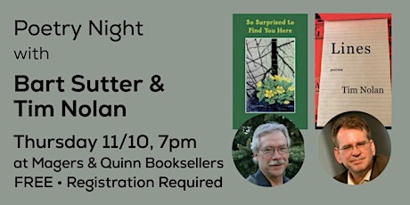 Poetry Night with Bart Sutter & Tim Nolan