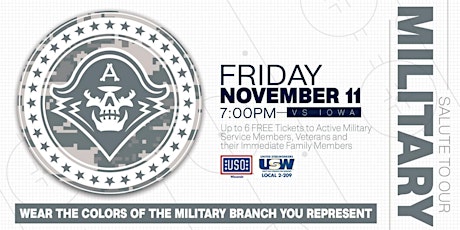 Milwaukee Admirals Salute to Our Military Promotion