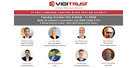 FACE-TO-FACE Event in New York City - VigiTrust Global Advisory Board (US) primary image