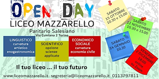 Open day Liceo Mazzarello Torino