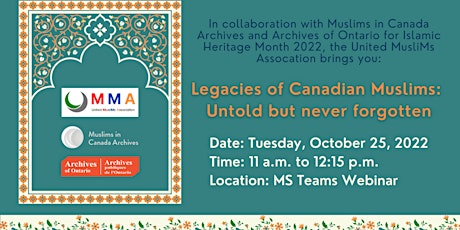 Legacies of Canadian Muslims: Untold but never forgotten