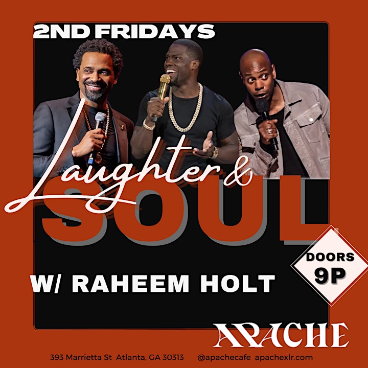 Dinner and a Date: LAUGHTER & SOUL Live Music & Comedy Concert 2nd Fridays! image
