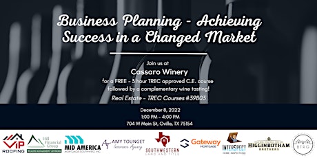 Business Planning - Achieving Success in a Changed Market