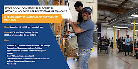 WECA SoCal Electrical & Low Voltage Apprenticeship Programs Open House