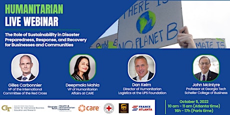 LIVE WEBINAR-Sustainability & Disaster Preparedness, Response and Recovery