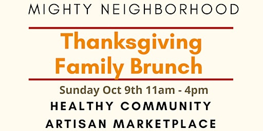 Thanksgiving Family BRUNCH & Community Marketplace