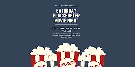 Saturday Blockbuster Movie Night