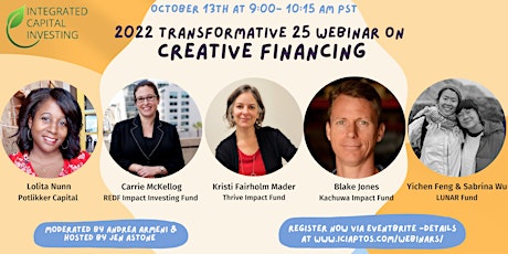 Creative Finance  - a Transformative 25 Funds Webinar