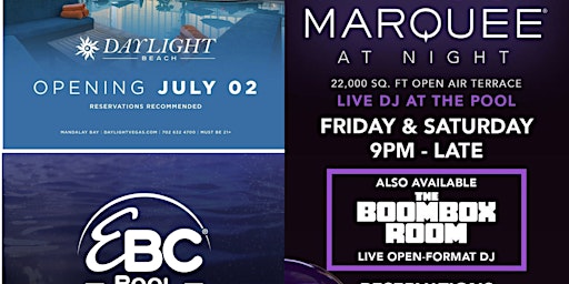 POOL PARTY Encore Beach * DAYLIGHT * MARQUEE POOL GUEST-LIST