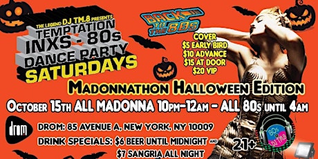 DJ TM.8's MADONNATHON/80s Dance Party @ DROM  (Oct 15, 2022)
