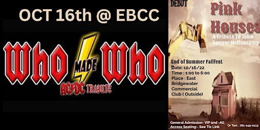 Image principale de WHO MADE WHO,  AC/DC Tribute  &  Special Debut of PINK HOUSES