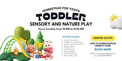 Toddler Sensory and Nature Play Tuesday 10am!