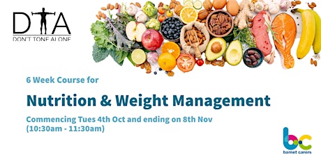DTA Nutrition & Weight Management (6 Week Course)