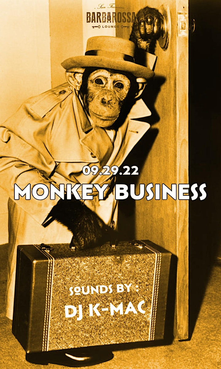 Monkey Business Thursday - San Francisco's #1 Social Event at Barbarossa image