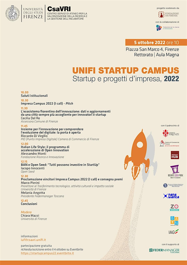 Immagine Unifi Startup Campus: startup e progetti d'impresa 2022