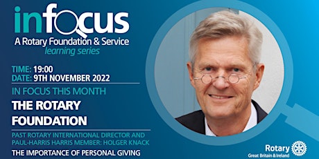 Image principale de InFocus - 'The importance of Personal Giving' with Holger Knaack