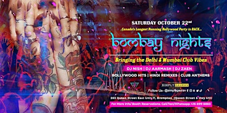 BOMBAY NIGHTS | Canada's Longest Running Bollywood Party