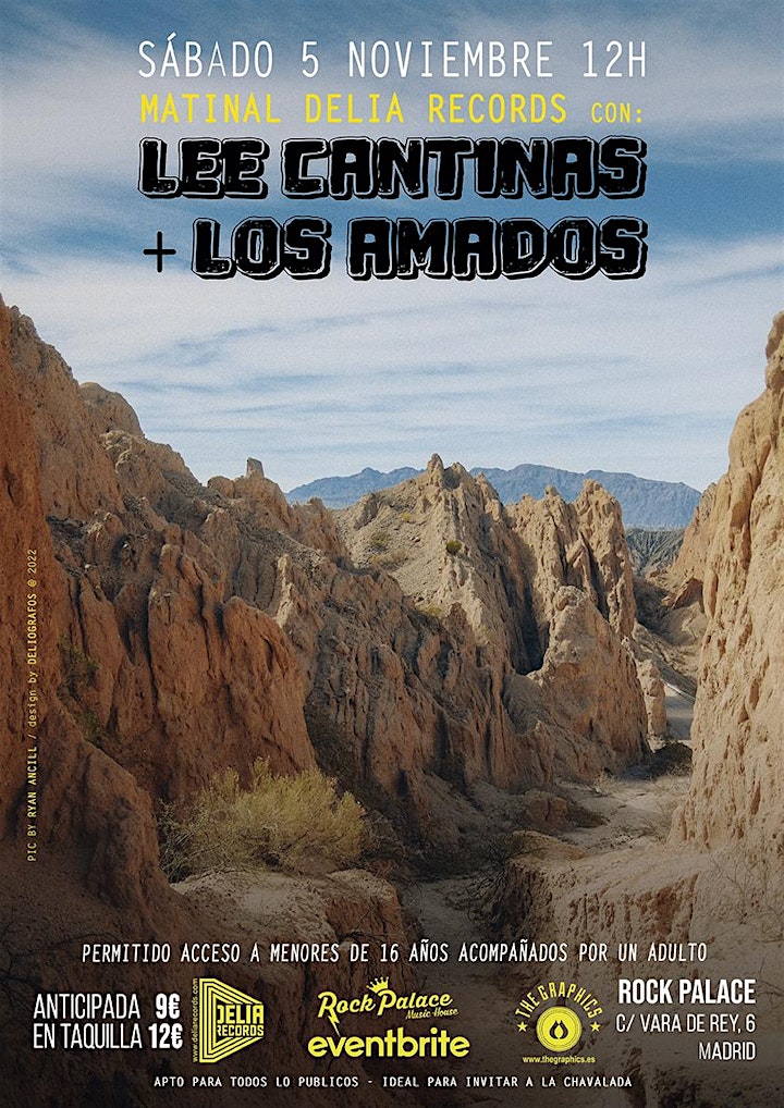 Imagen de Matinal LEE CANTINAS (Mad) + LOS AMADOS (Mad) [Madrid @ Rock Palace]
