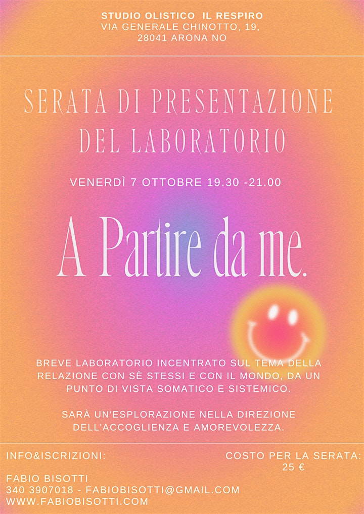 Immagine Presentazione del Laboratorio "A partire da me".
