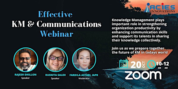 Effective KM & Communications Webinar (in Bahasa Indonesia & English)