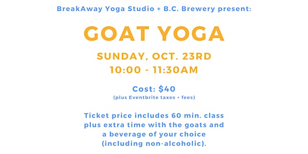 Goat Yoga at B.C. Brewery
