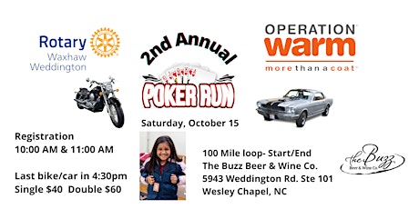 2nd Annual Poker Run - Waxhaw Weddington Rotary Club